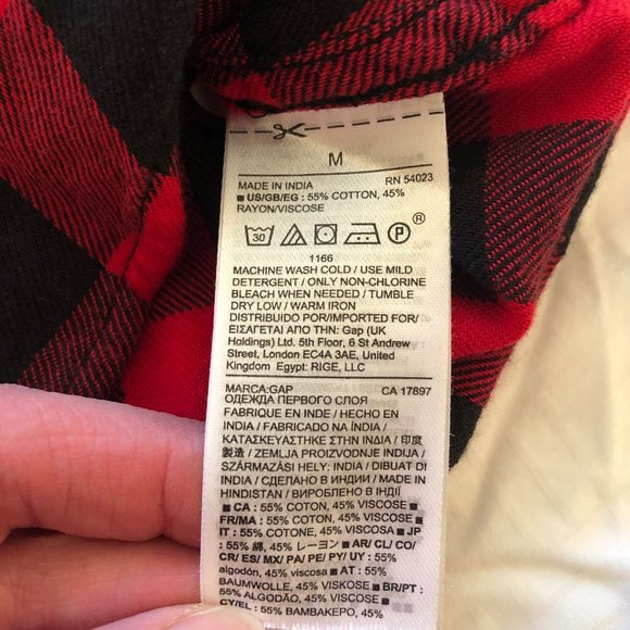 GAP Buffalo Plaid Flannel Top - Picture 13 of 14
